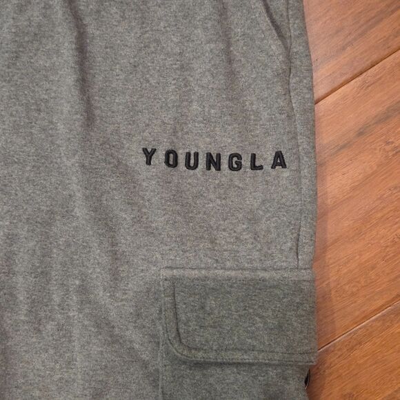 YoungLA Cargo Jogger Sweatpants Tapered Lightweight Men's Medium - Picture 3 of 7